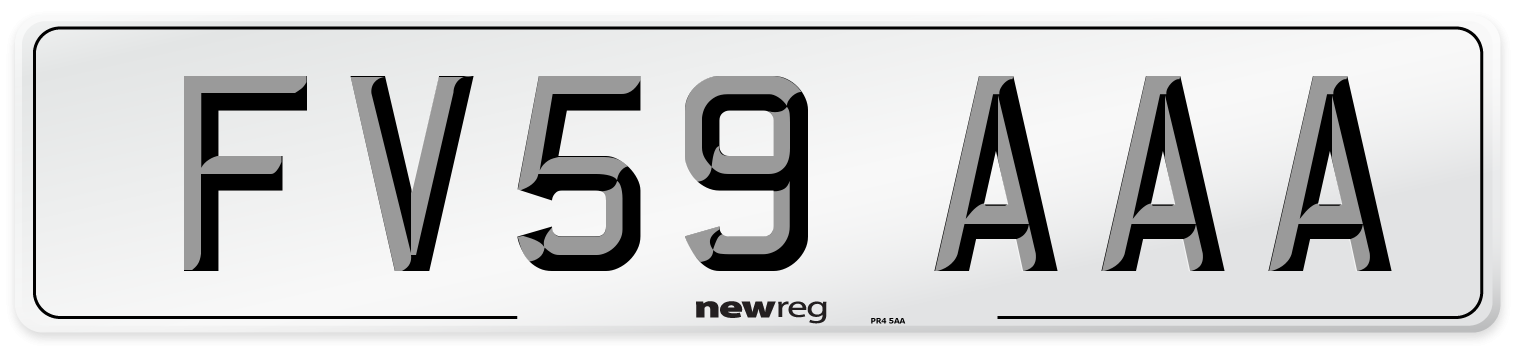 FV59 AAA Number Plate from New Reg